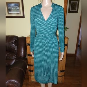 NWT ANN TAYLOR Green Wrap Dress sz 4